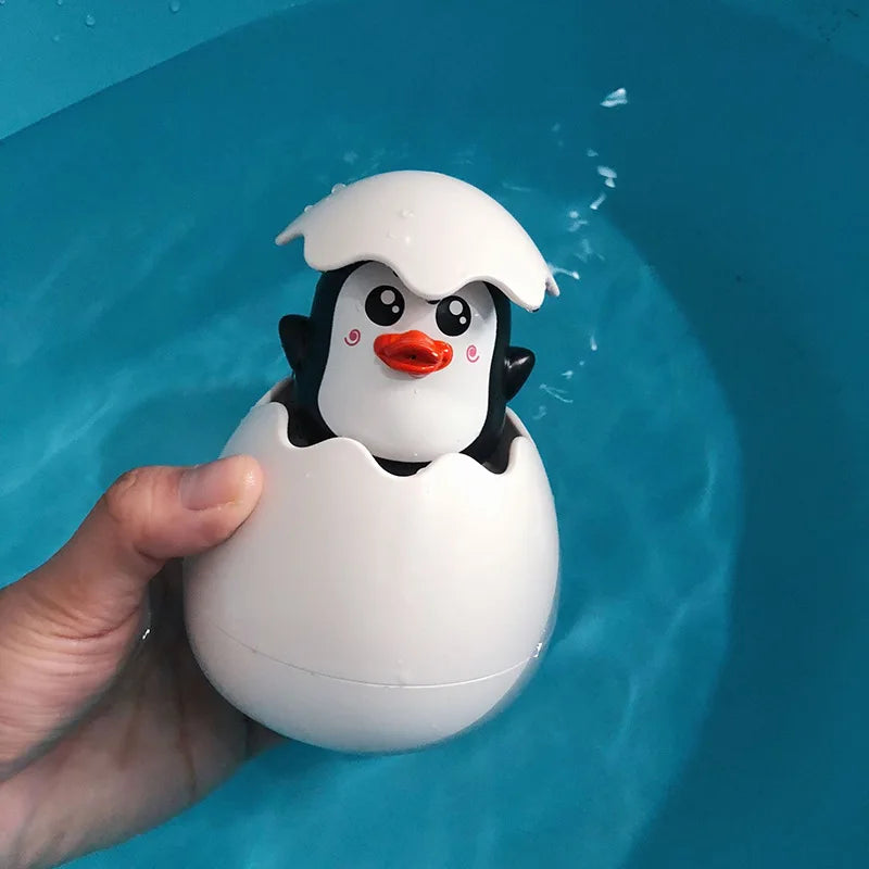 Œuf Gicler Jouet Bain en forme d'œuf de pingouin et de canard mignon