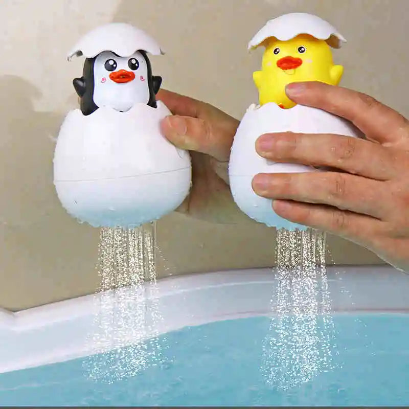 Œuf Gicler Jouet Bain en forme d'œuf de pingouin et de canard mignon