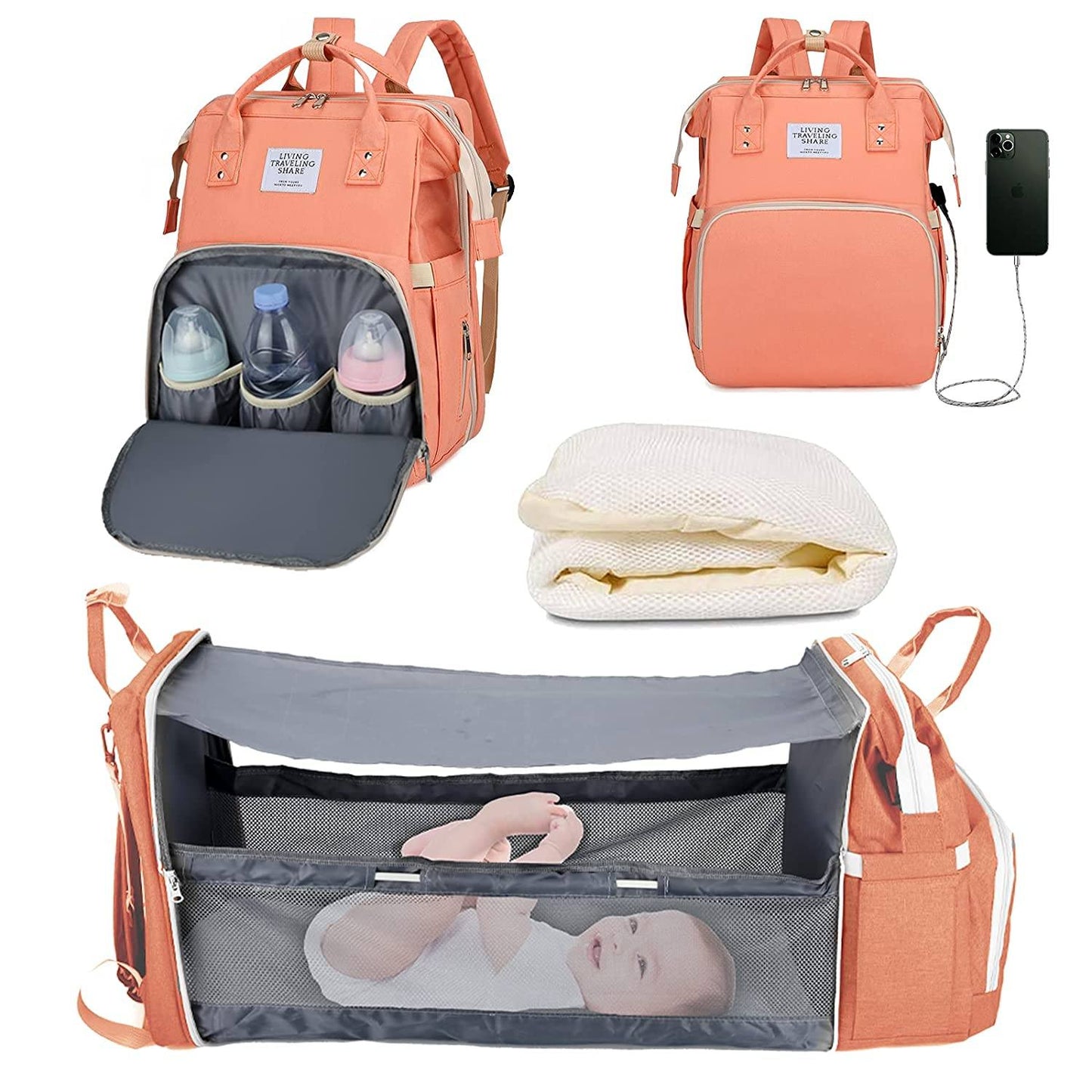 Sac à langer portatif | Berceau de voyage BabyNappy™ - Autour de Maman et Bébé