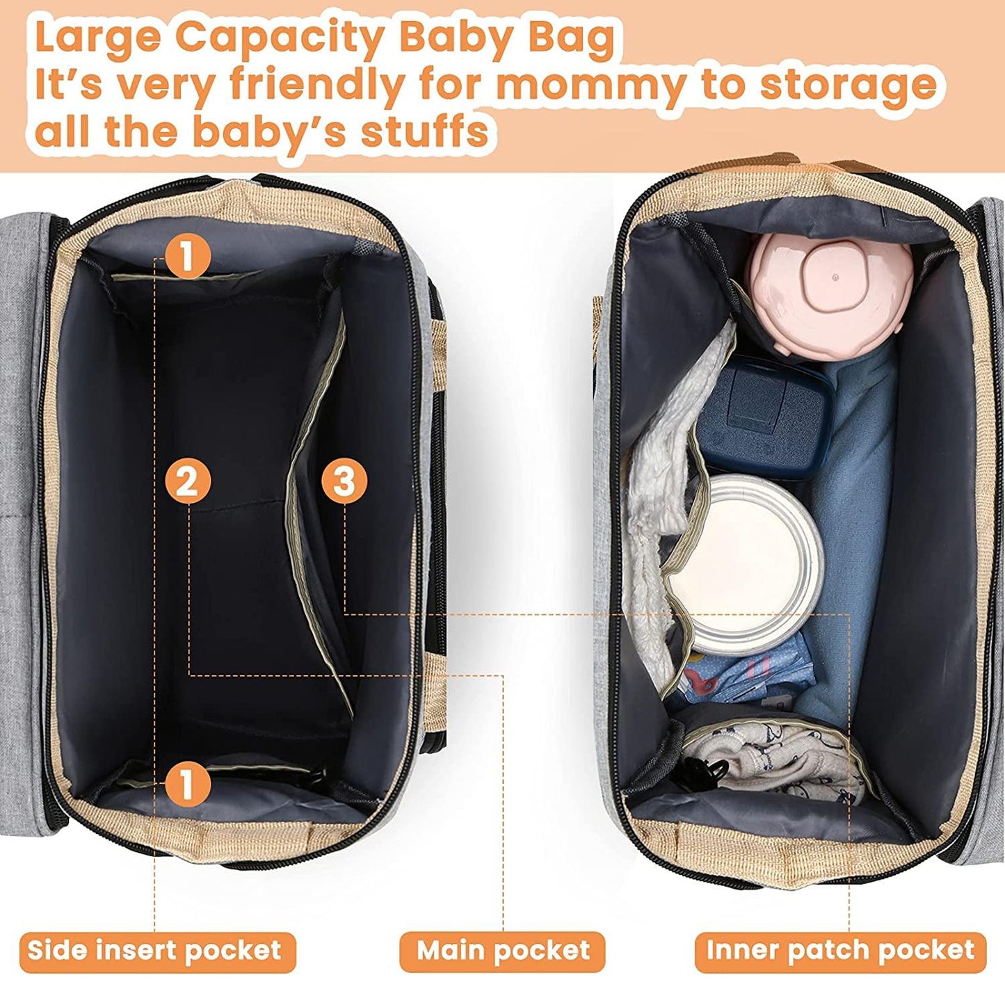 Sac à langer portatif | Berceau de voyage BabyNappy™ - Autour de Maman et Bébé